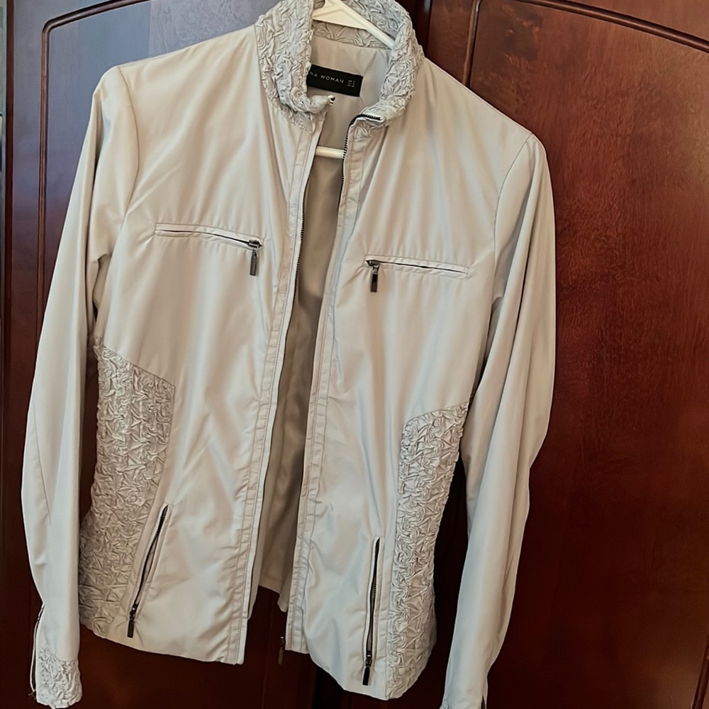 Zara zip up moto biker  jacket Medium M